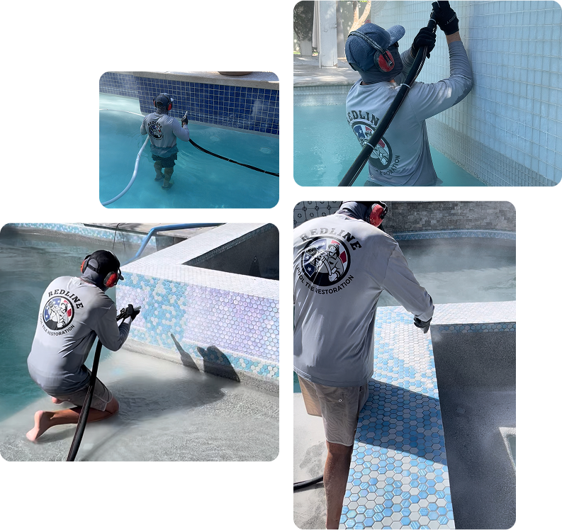 Redline Pool Tile team at work