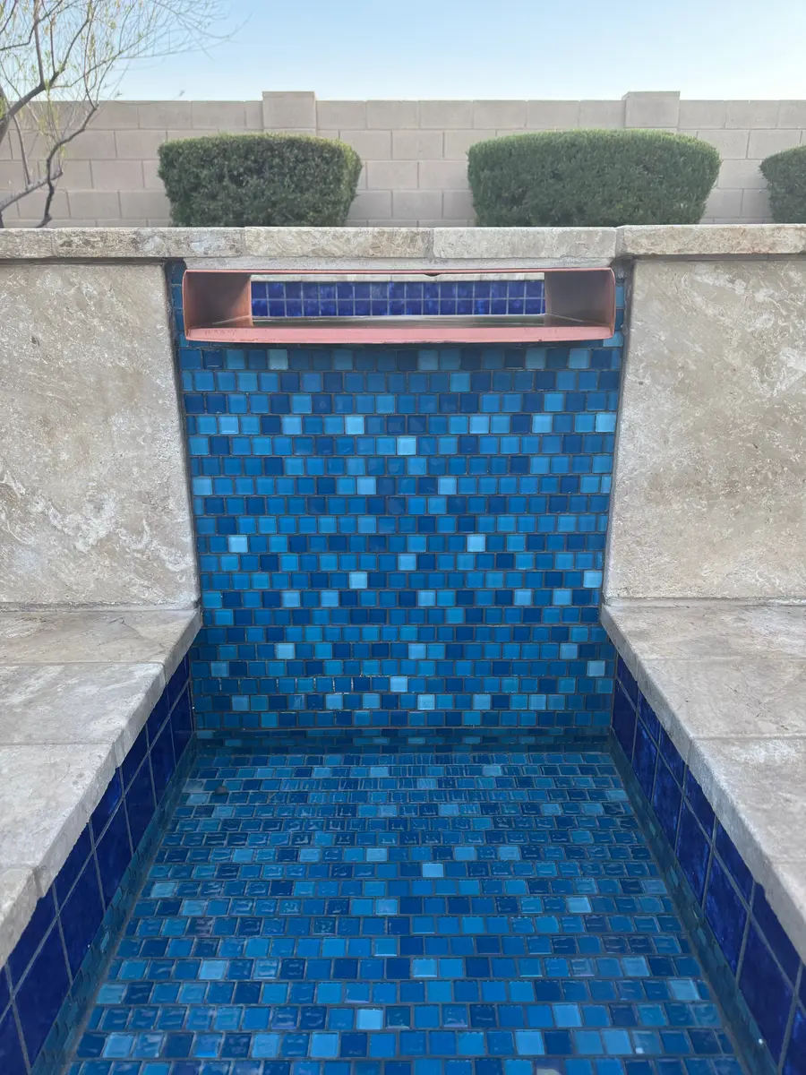 Pool tile after restoration, project 3